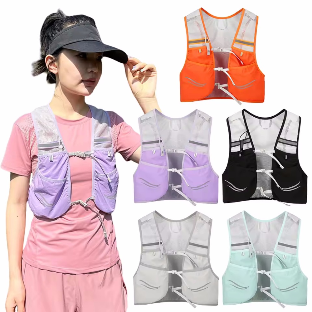 Running Hydration Vest - Chaleco reflectante para correr, bolsa de